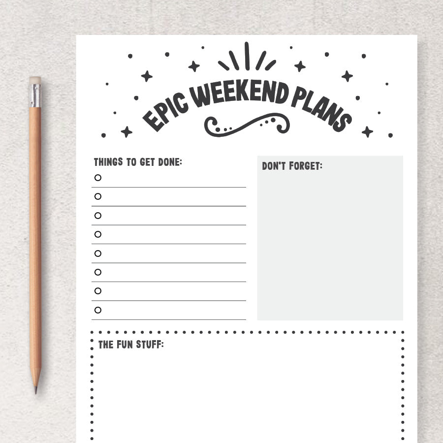 printable daily planner · weekend planner