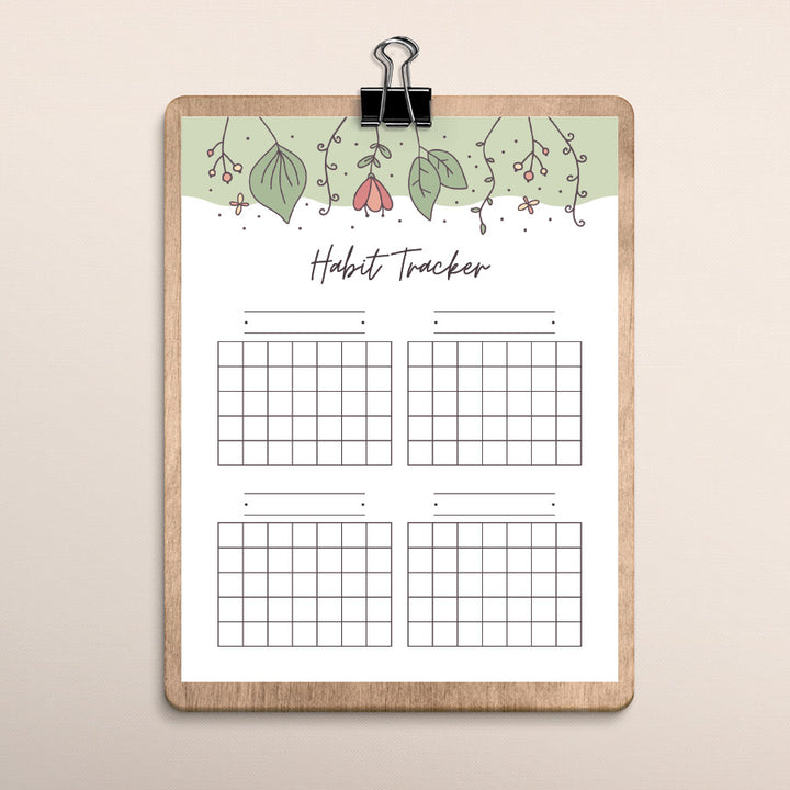 Printable Habit Tracker · Tidy Plans