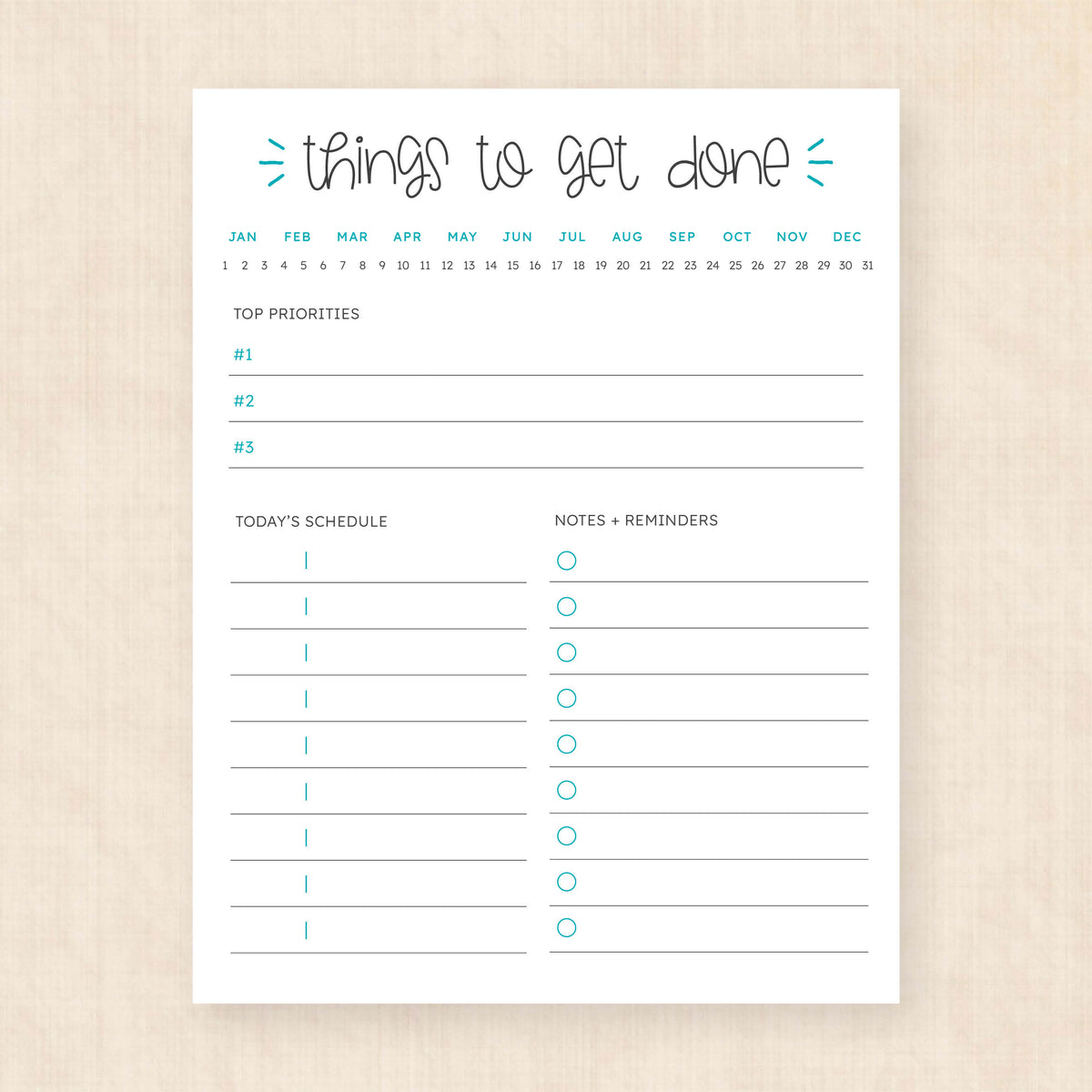 printable to do list