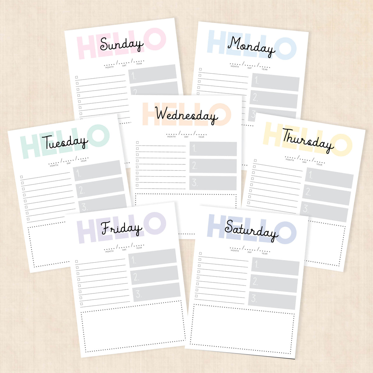 printable weekly planner