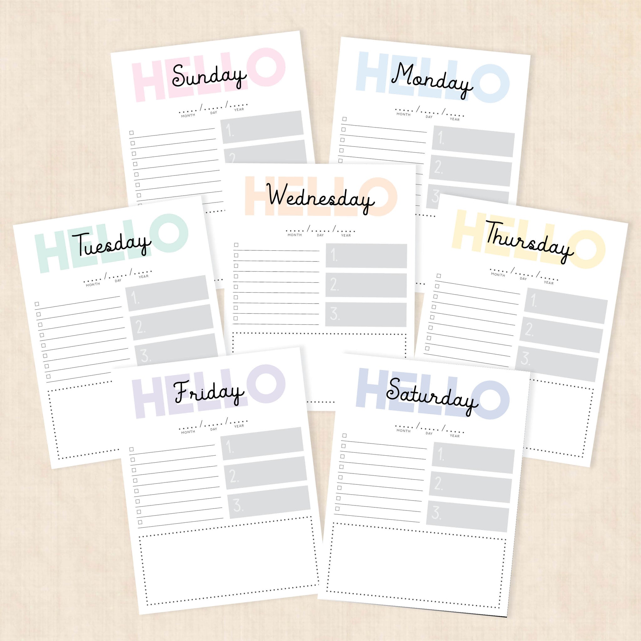 printable weekly planner