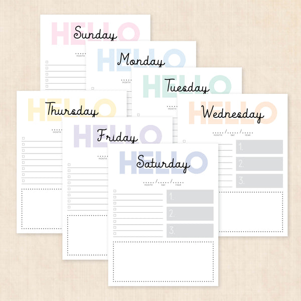 printable weekly planner