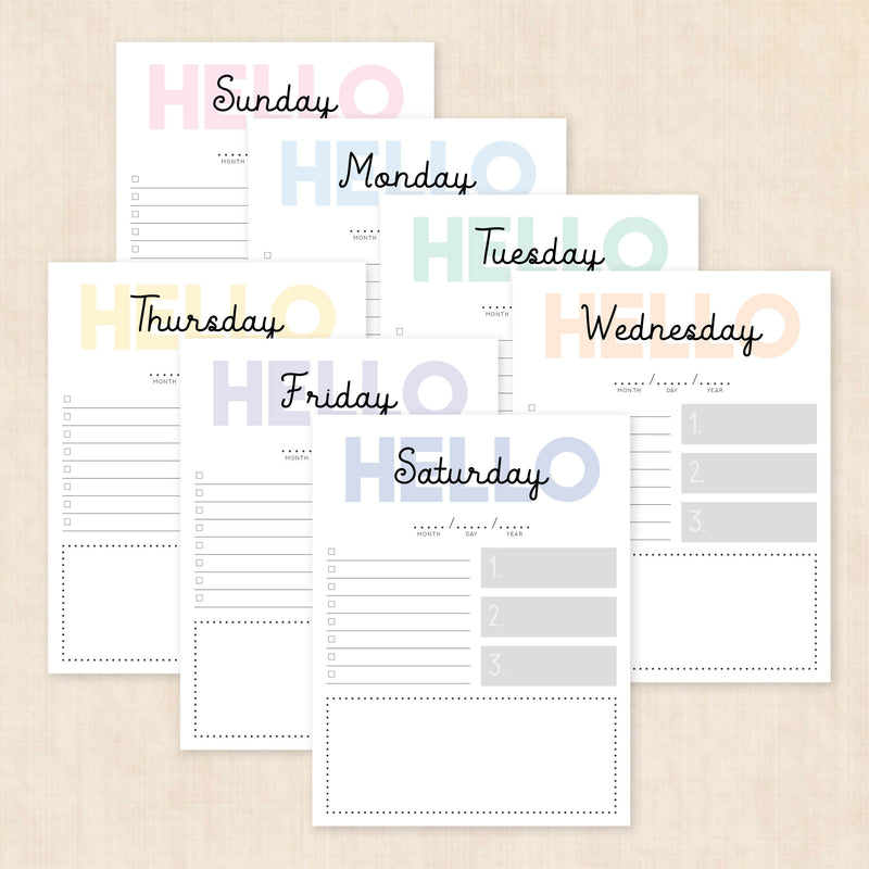 printable weekly planner