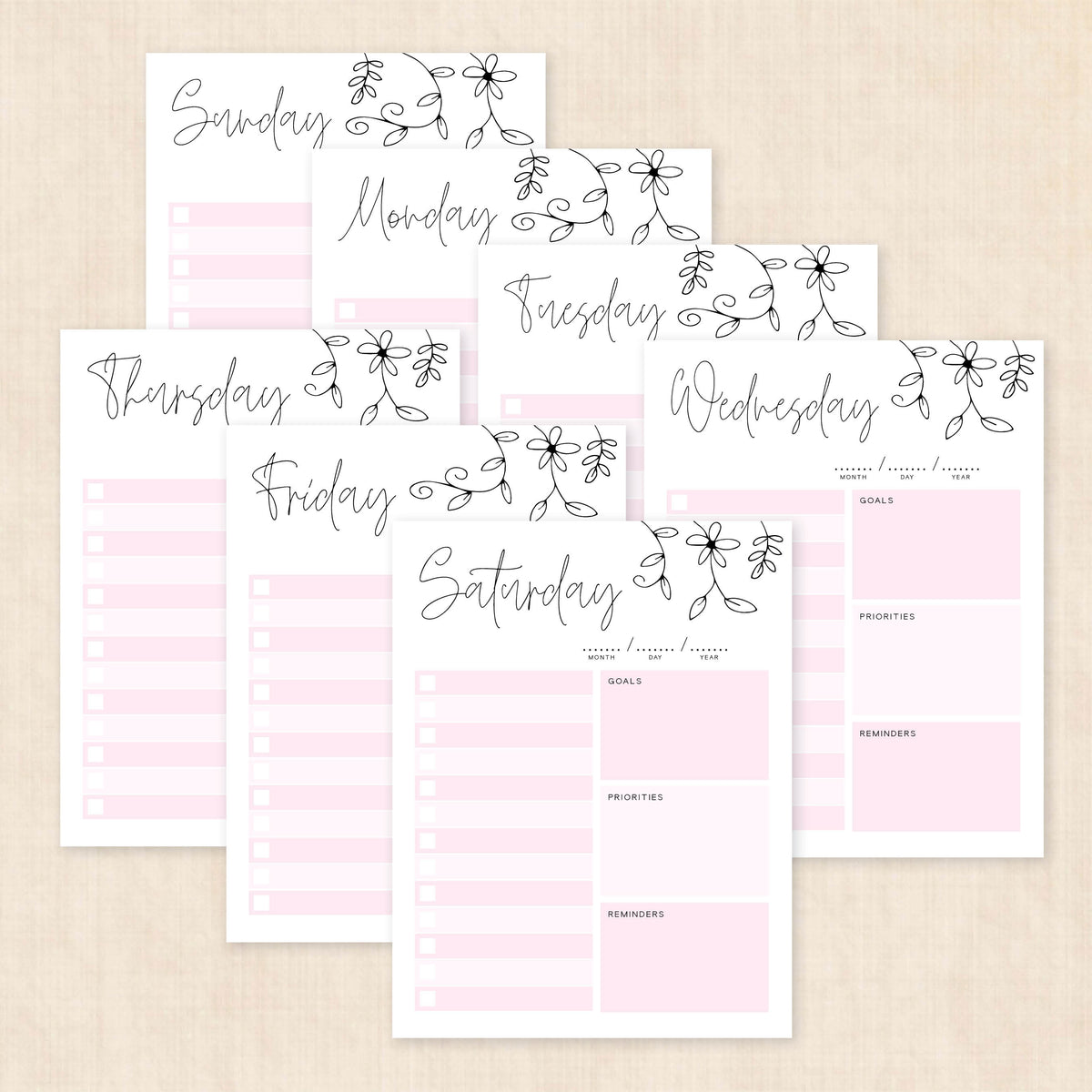 printable weekly planner