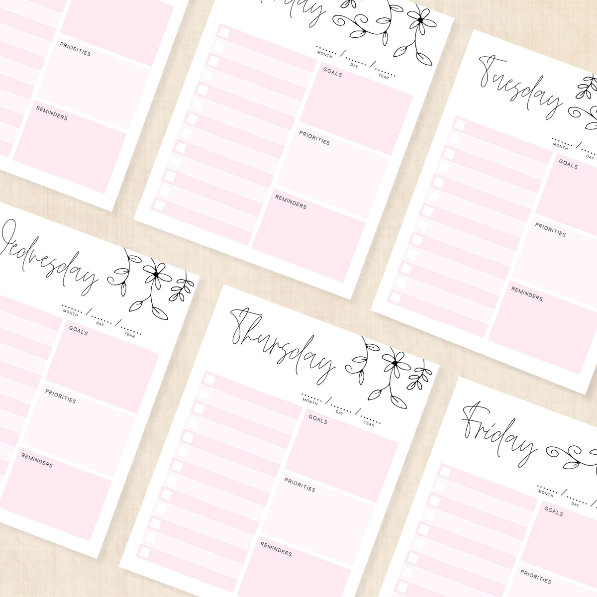 printable weekly planner