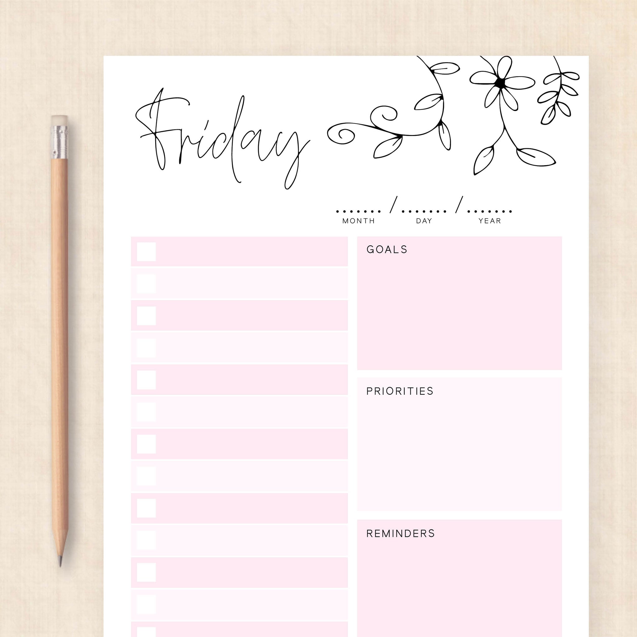 printable weekly planner