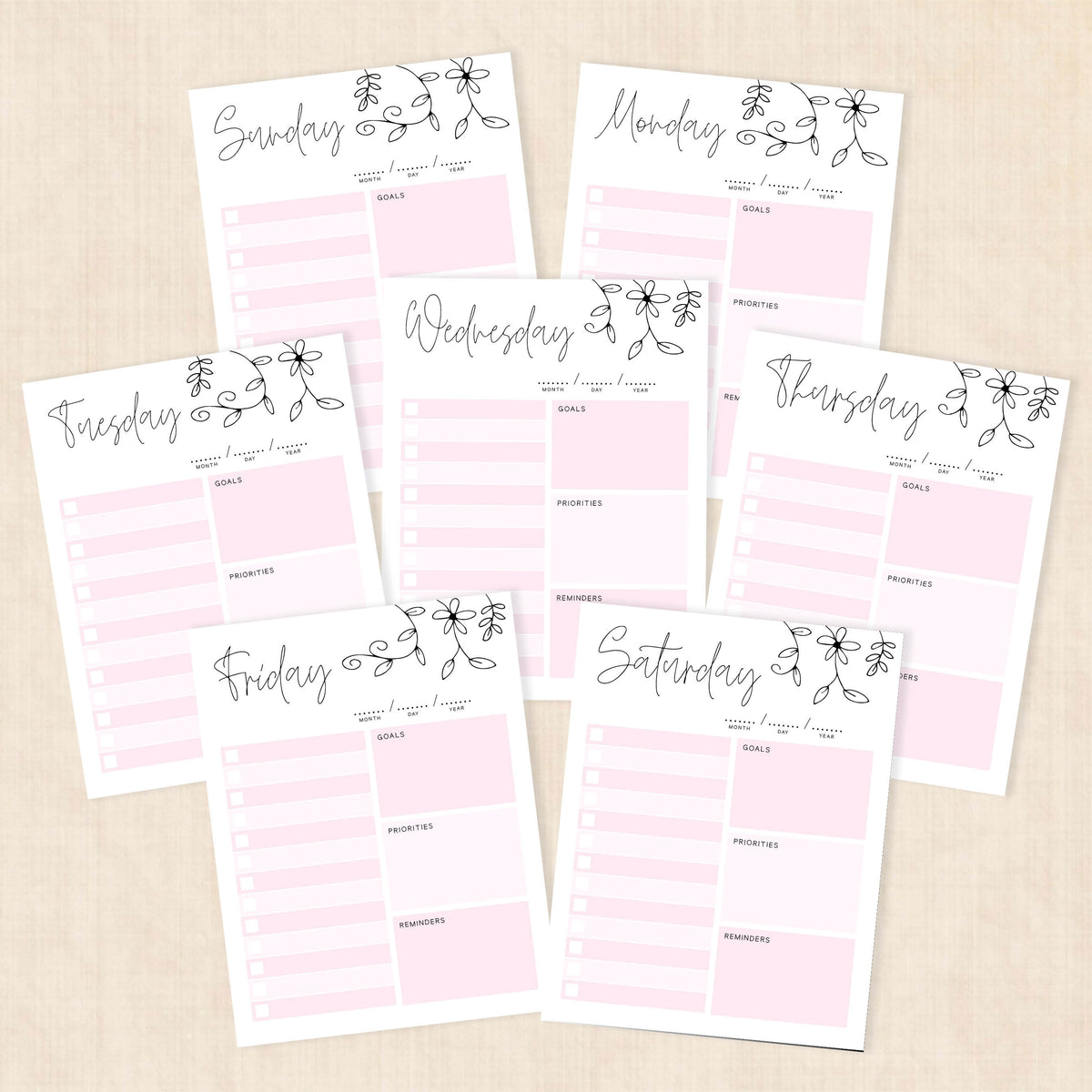 printable weekly planner