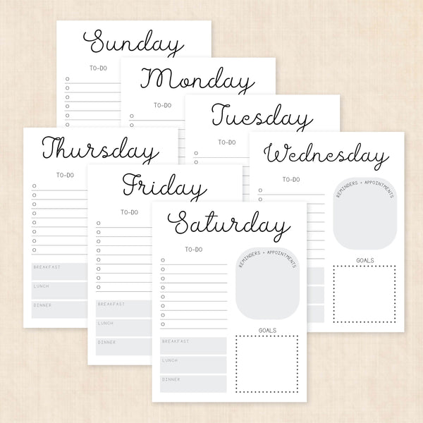 printable weekly planner