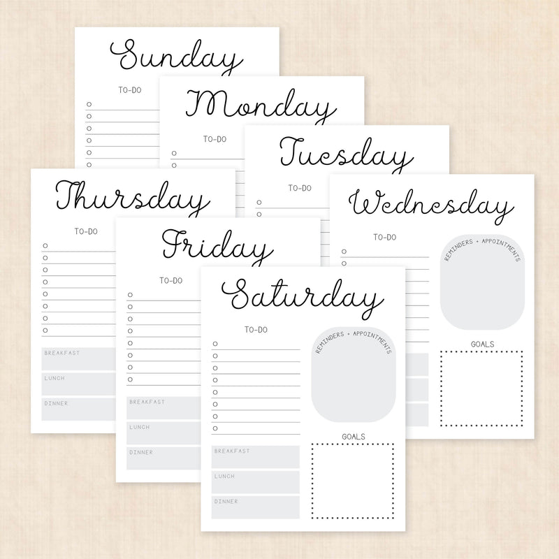 printable weekly planner