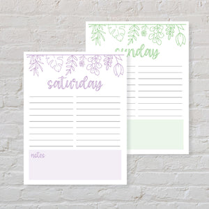 Printable Weekly Planner: Delicate Daffodils