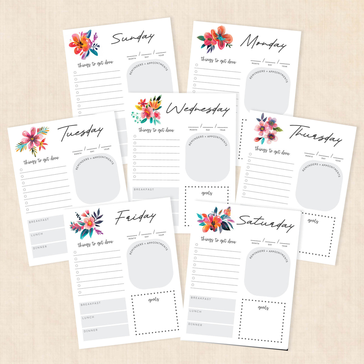 printable weekly planner