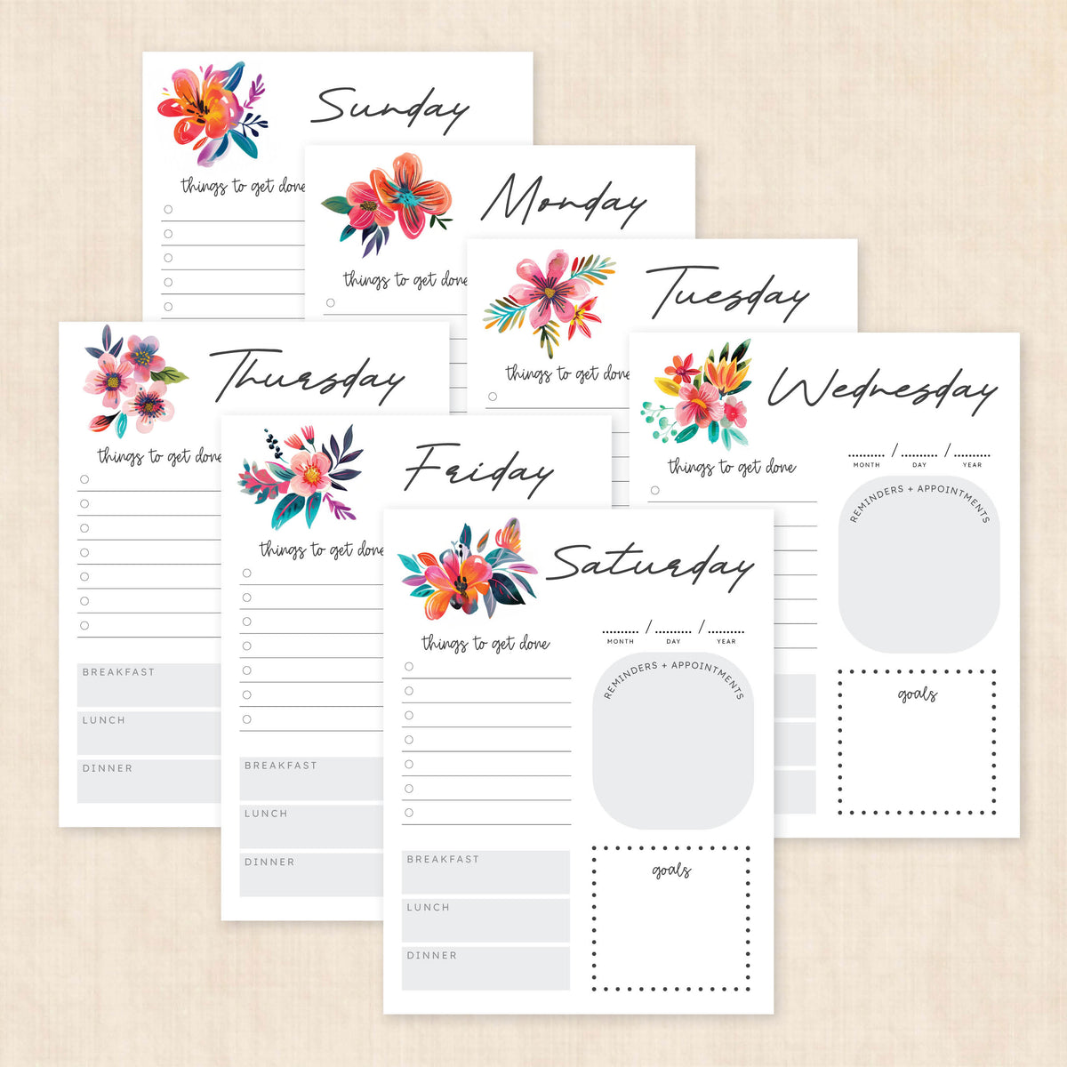 printable weekly planner
