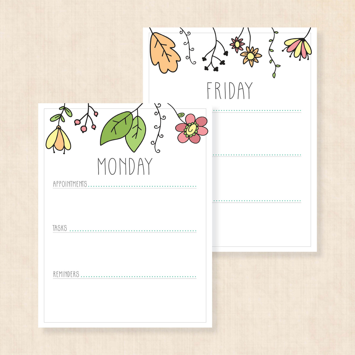 weekly planner PDF
