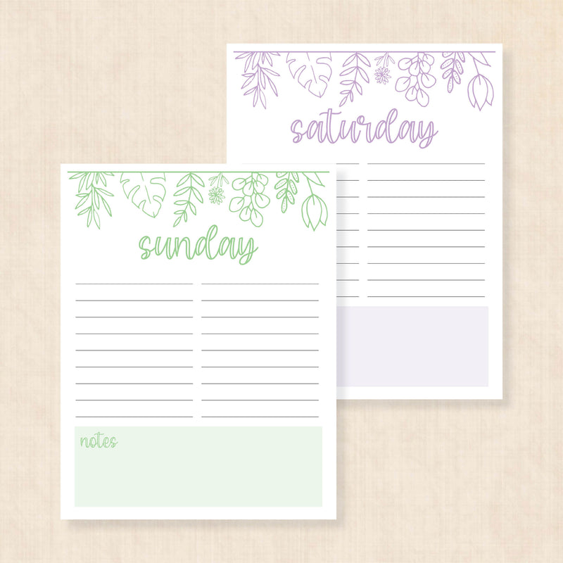 weekly planner PDF