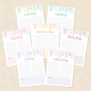 weekly planner PDF