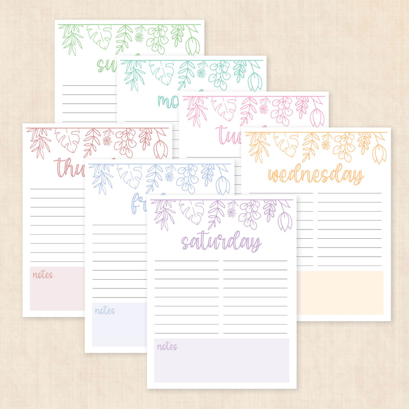 weekly planner PDF